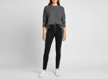 adidas legginsy z wysokim stanem: Zara, Legginsy Eleganckie damskie, rozmiar M