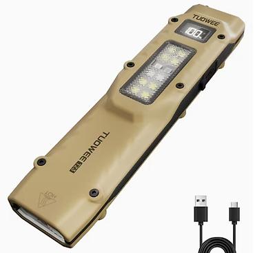 EDC тактический фонарь - плоский перезаряжаемый LED-фонарик с цифровым