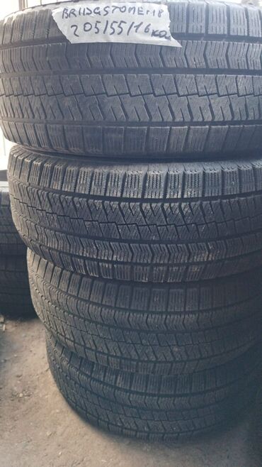 Шиналар 205 / 55 / R 16, Кыш, Колдонулган, Комплект, Жеңил унаалар, Жапония, Bridgestone