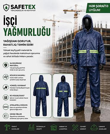 yağış paltarı: Safetex işçi yağmurluğu Su keçirməz, rahat və etibarlı qorunma üçün — 5