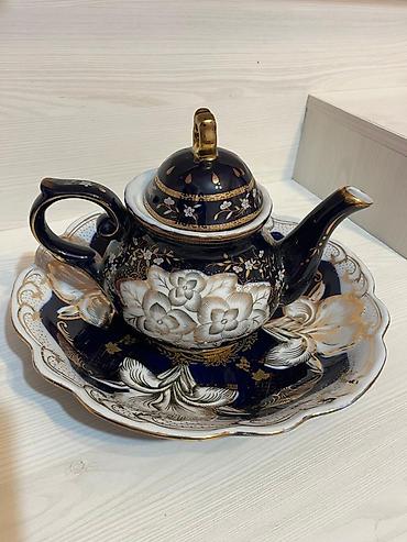 zərli şəkillər: Çay dəsti, Farfor — 4