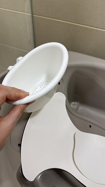 hamam rəfi: Cam markalı uşaq vanna seti – stendli - Ergonomik plastik vanna — 3