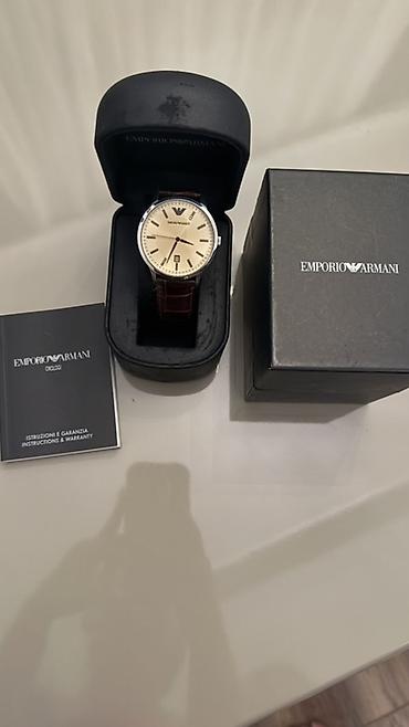 emperio armani: Emporio Armani kişi qol saatı – klassik dizayn, orijinal dəst - — 3