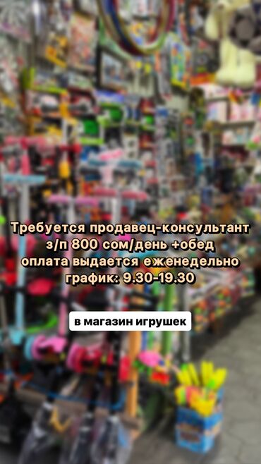 Игрушки: Продавец-консультант. 7 мкр