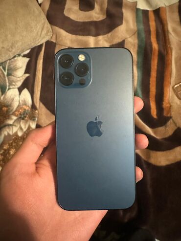 iphone 12 qara: IPhone 12 Pro, 128 GB, Pacific Blue, Face ID