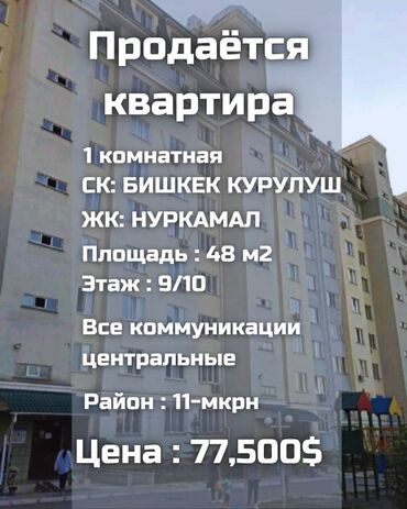 Продажа участков: 1 комната, 48 м², Элитка, 9 этаж, Евроремонт