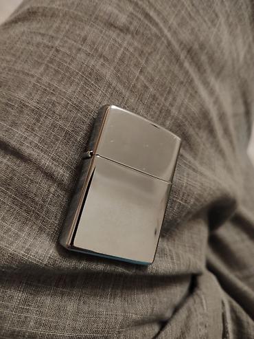fitil: Metal benzinli çaxmaq – klassik Zippo - Korpus: parlaq xrom rəngli — 2