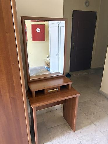 Ev üçün mebel: Yataq otağı mebel dəsti – qoz rəngində - Geniş 3 qapılı şkaf: orta — 1
