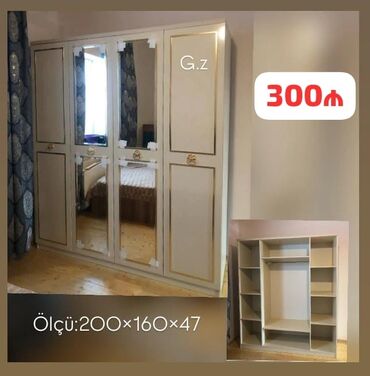Çarpayılar: Açılan, 4 qapılı Düz dolab, Şifonyer