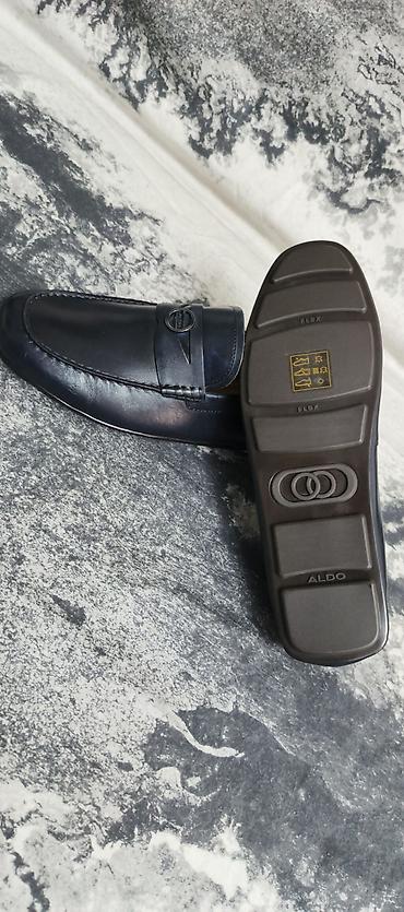 Ayaqqabılar: Кожаные макасины Голандского бренда ALDO . Размер 44 .Цвет синий — 4