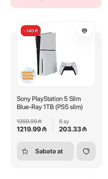 plesteysn 5: Sony PlayStation 5 Slim Blue-Ray 1TB (PS5 Slim) YENİDİR. QUTU HEC — 1