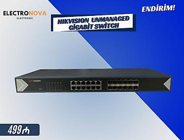 server satışı: 🔌 HIKVISION DS-3E0524TF – 24 Port Unmanaged Gigabit Switch Şəbəkə — 1