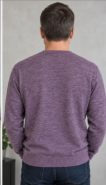 zara бу: Мужской свитер, 2XL, Б/у, цвет - Фиолетовый, Самовывоз — 3