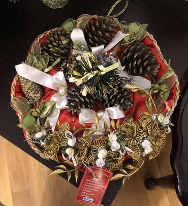Yeni il ağacları: Yeni il aksesuarları, yolkalar(10-15azn)və stolüstü ekibanu(5-10azn) — 3