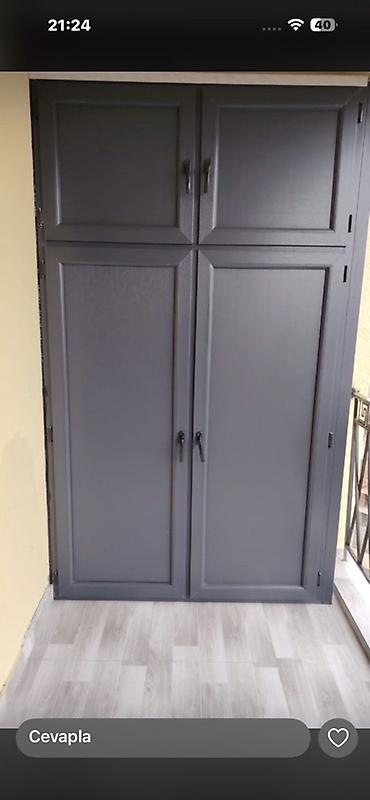 balkon şkafı: PVC balkon şkafı və PVC qapılar - Məhsul 1: Balkon üçün PVC şkaf - — 1
