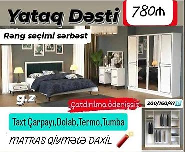 ucuz yataq: *Yataq Dəsti 💫780Azn* ✔️İstehsal Rusiya Laminat 18/lik qalınlıqda — 1