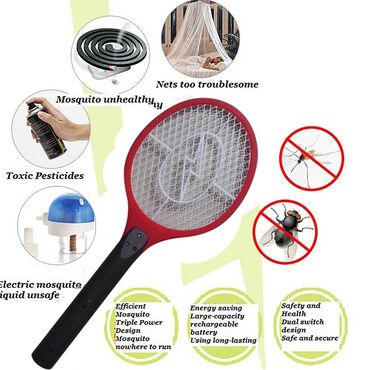 электрические батарейки: Электрическая мухабойка убийца Комаров #рокетка для Комаров