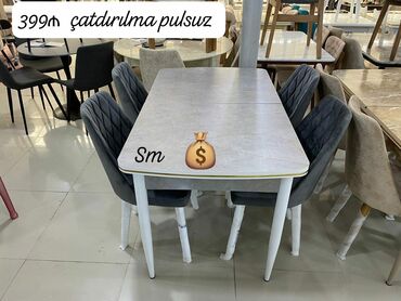 Masalar: Masa ve oturacaq rəng seçimi var