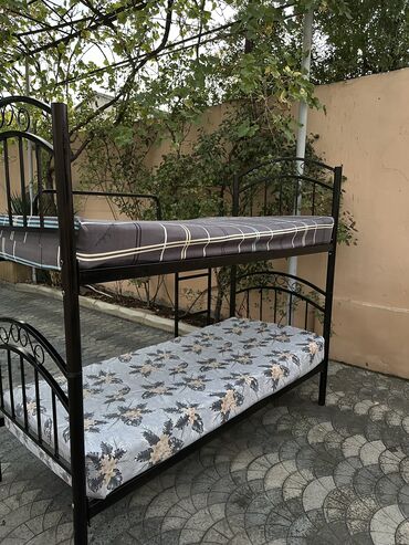 uşaq üçün vanna: Для девочки и мальчика, Кровать, С матрасом, Без выдвижных ящиков, Железные