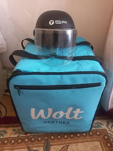 Оборудование для ресторанов, кафе: Wolt Partner termo çantası və üz sipəri olan kaska dəsti - Çanta — 1