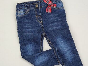 jeansy czarne z wysokim stanem: Spodnie jeansowe, So cute, 1.5-2 lat, 92, stan - Bardzo dobry