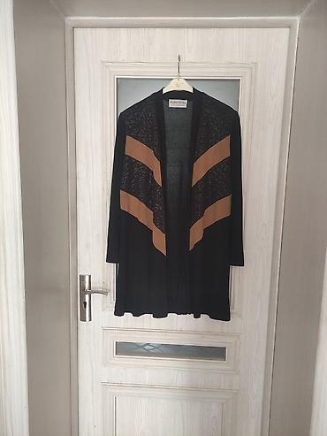 Qadın kardiqanı – Ladies Fashion - Rəng: qara, ön hissədə qəhvəyi V