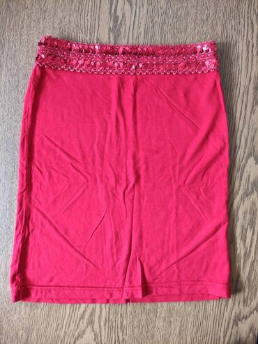 kožna pencil suknja: XS (EU 34), Mini, bоја - Roze