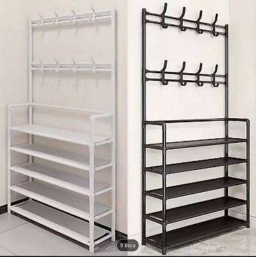 Police: Višenamenski stalak za hodnik – garderober i cipelarnik u jednom - — 10