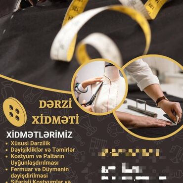 Такси, логистика, доставка: Atelyeye derzı teleb olnur Salvar kıtel buslat koynek tıkılecek