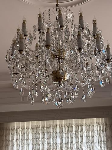bra isiq: Çılçıraq, 10 və daha çox lampa, Xrustal — 1