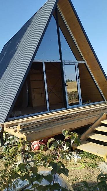 Продажа дач: A‑frame домик (треугольный “А‑образный” каркас) с панорамным — 5