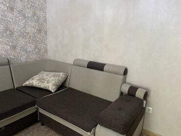 аристократ мебель: Угловой диван, цвет - Серый, Б/у