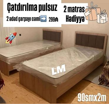 çarpayi iki neferlik: Yeni, Təknəfərlik çarpayı, Matras ilə — 1