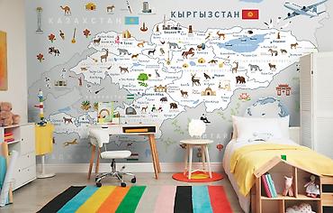 карта кыргызстана фото: Фотообои карты, детские Хотите, чтобы стены в детской не просто — 5