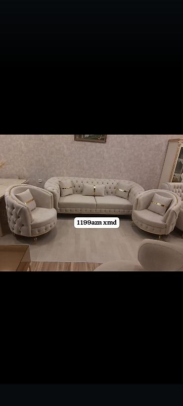kuxna naboru: Mebel dəsti – 3 parçalı salon komplekti - Tərkib: 1 ədəd 3 nəfərlik — 1