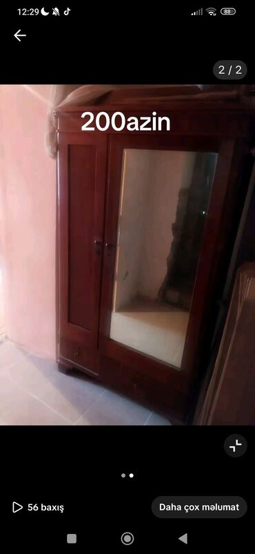 вешалка для верхней: Açılan, 2 qapılı Düz dolab, Qarderob, paltar dolabı