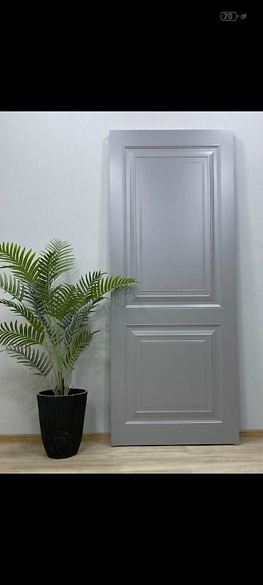 xam mdf: İç qapı – klassik panelli dizayn, boz rəng - Material: bərk gövdəli — 1