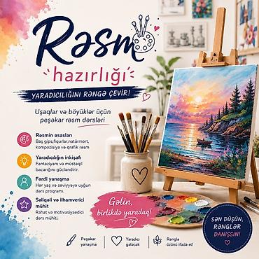 elm: Rəsm hazırlığı – uşaqlar və böyüklər üçün peşəkar rəsm dərsləri — 1