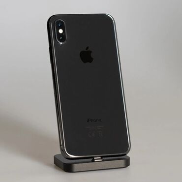 аккумулятор для дома: IPhone X, Колдонулган, 64 ГБ, Space Gray, Заряддоочу түзүлүш, Каптама, Кабель, 100 %