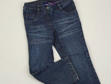 jeansy z łańcuszkami po bokach: Spodnie jeansowe, Lupilu, 3-4 lat, 98/104, stan - Dobry