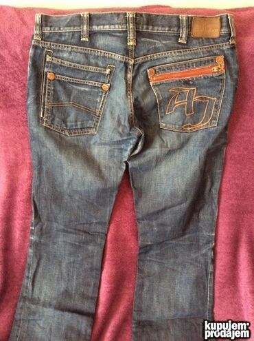 Farmerke: ARMANI jeans farmerice 33 100% cotton Polustruk 45cm duzina 110cm — 2