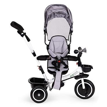 flo clo: TRICIKL SA ROTIRAJUĆIM SEDIŠTEM 360 ECOTOYS – GRAY Funkcionalan — 2