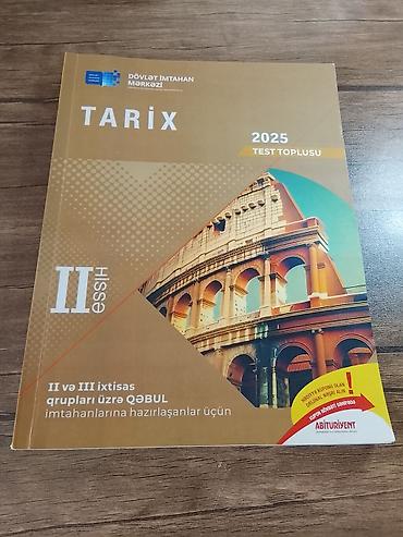 Testlər: Məhsul: “Tarix – 2025 Test Toplusu”, II hissə, ****əla vəziyyətdədir — 1