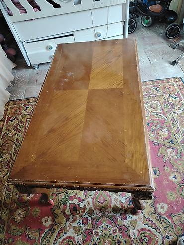 balkon masası: Qonaq masası, İşlənmiş, Taxta, Dördbucaq masa — 3