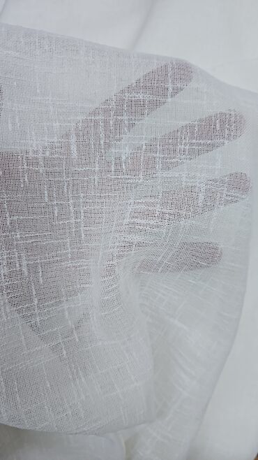 Parçalar: Ağ rəngli dekorativ tül parça dəsti - Yüngül, şəffaf və nəfəsalan — 9