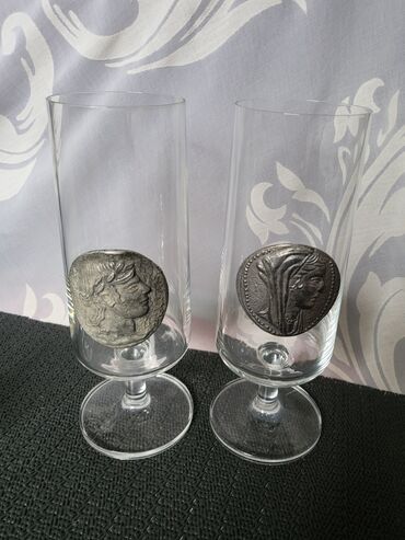 Čaše: Case nove za pivo i zestoko pice Zinnmunsen Nemacka 70,80te. Set za — 16