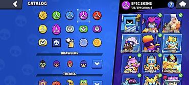 İncəsənət və kolleksiyalar: Kupa: 76.100 Maksimum Səviyyə (11 lvl): 65 Brawler Skinlər (376): 19 — 5