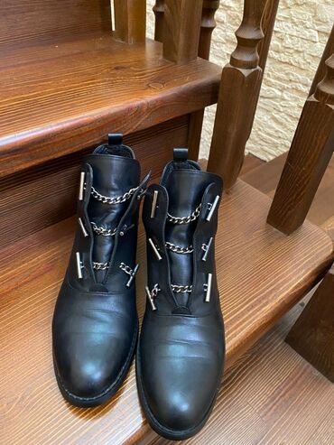 обувь из турции: Сапоги, 38, цвет - Черный