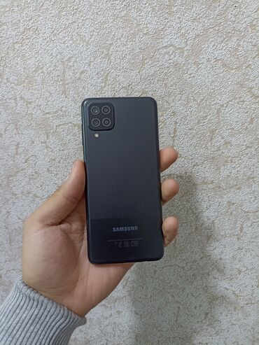 samsung s3650: Samsung Galaxy A12, 32 GB, rəng - Boz, Düyməli, Barmaq izi, İki sim kartlı