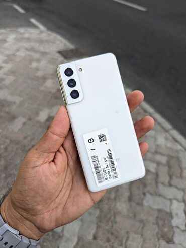 телефон samsung s21: Samsung Galaxy S21, Б/у, 128 ГБ, цвет - Белый, 1 SIM